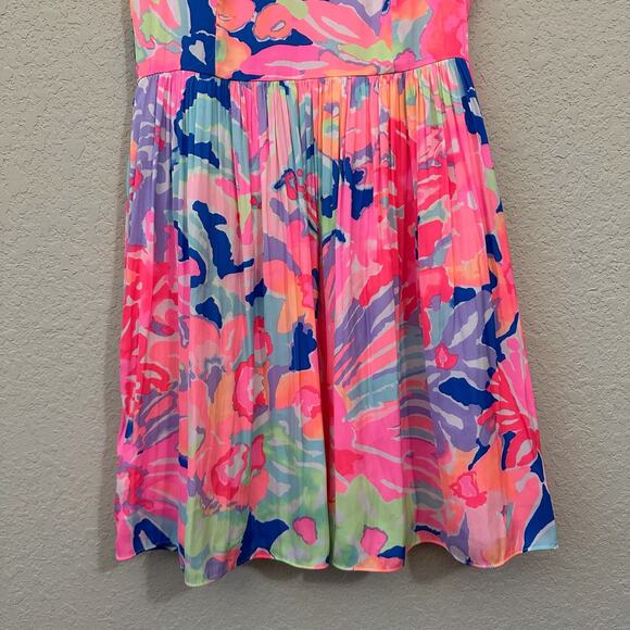LILLY PULITZER Kassia Mini Dress Playa Hermosa Floral Fit & Flare - Picture 6 of 16